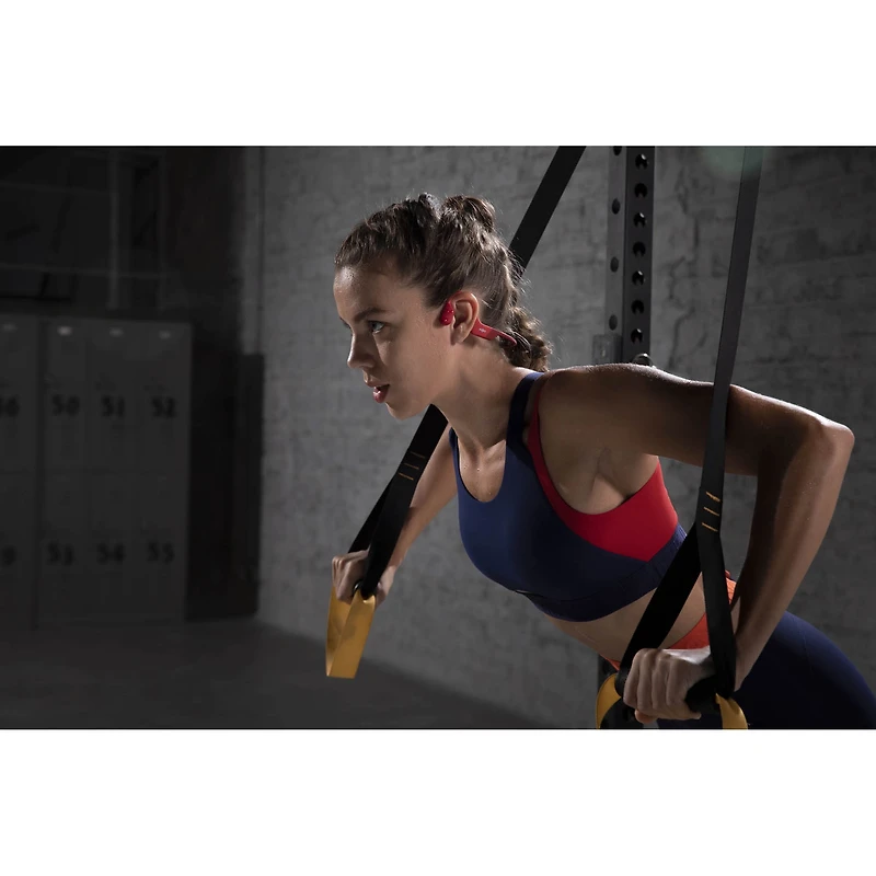 Shokz - OpenRun, CASQUE DE SPORT A CONDUCTION OSSEUSE, rouge