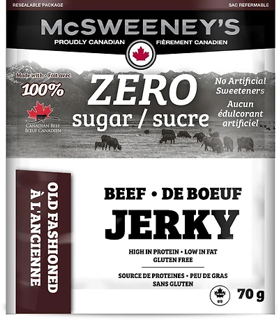 McSweeney's "Zero Sugar" Old Fashioned Beef Jerky, 70g