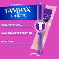 Tampax Pearl Tampons, with LeakGuard Braid, Regular Absorbency, Unscented, 50CT