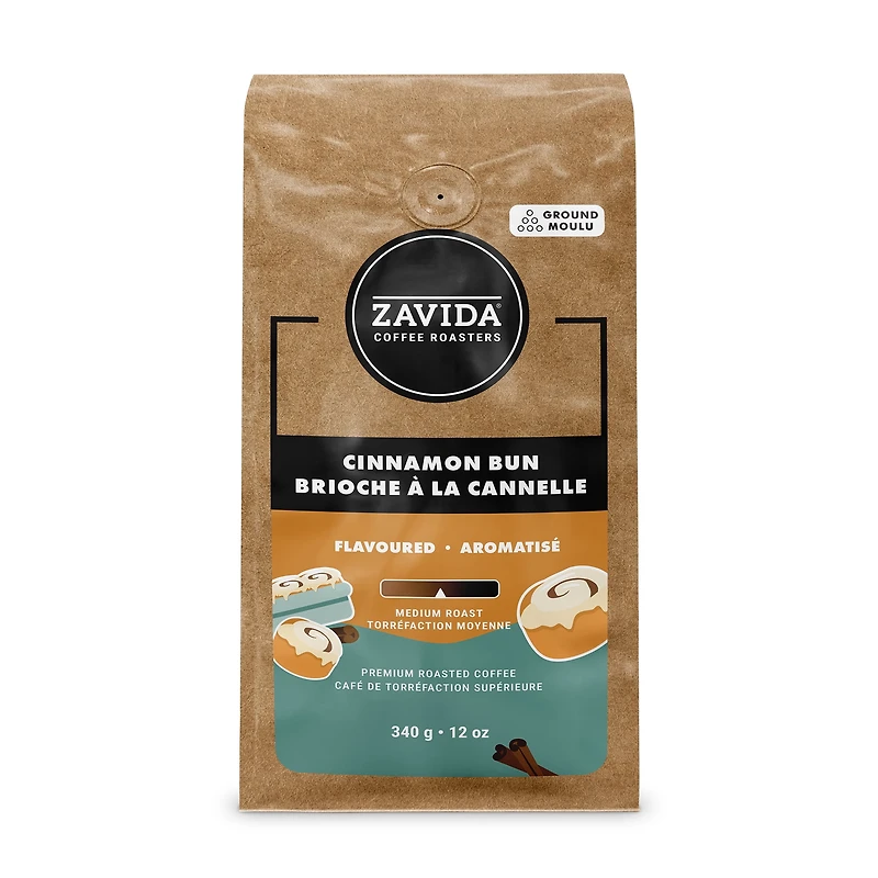 Zavida Café Moulu Brioche À La Cannelle 340g 3.5