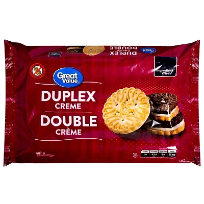 Great Value Duplex Creme Sandwich Cookies, 907 g