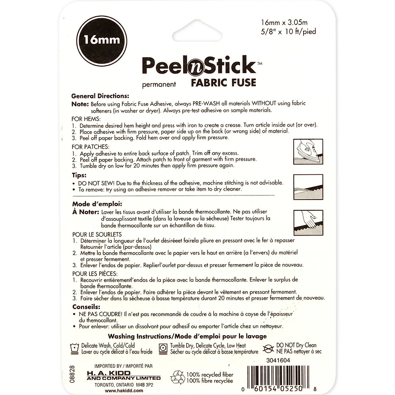 FABRIC FUSE Peel n Stick by HeatnBond, 16mm x 3m (5/8" x 10')