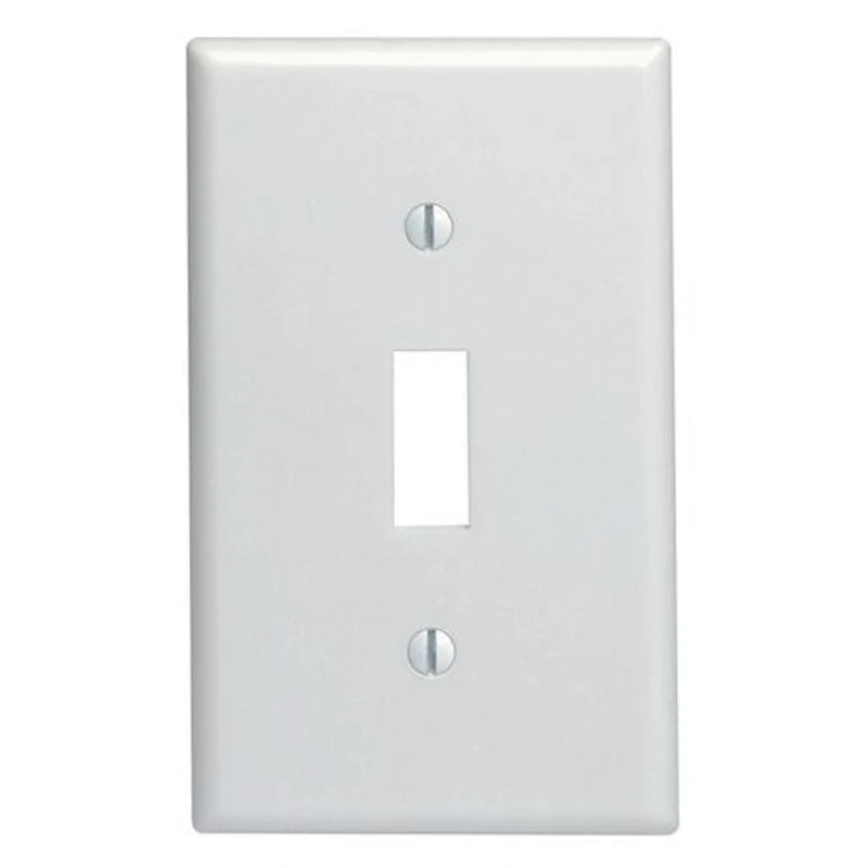 Leviton 1-Gang Wallplate White Normal Toggle Switch, Toggle Wallplate White
