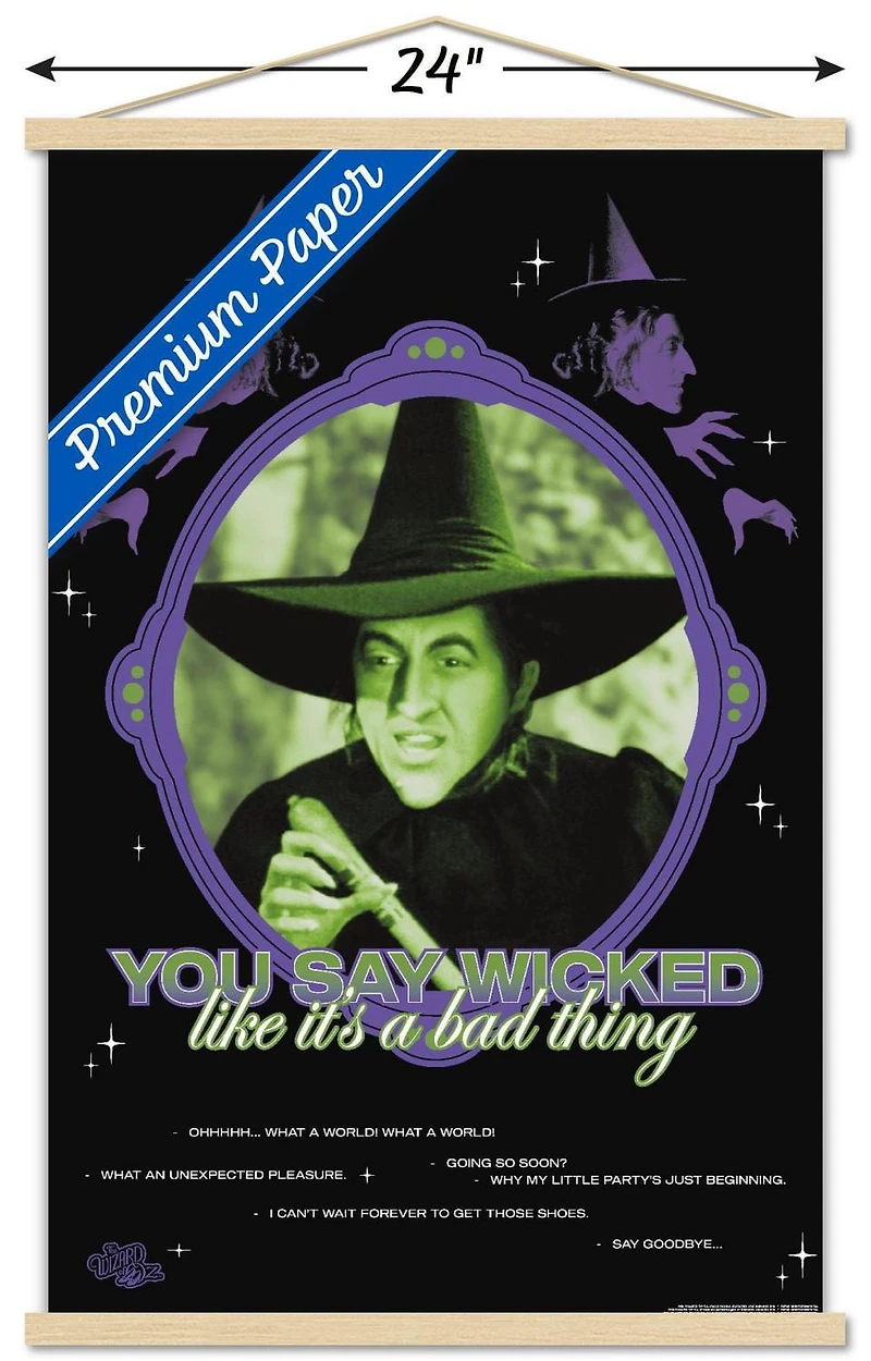 The Wizard Of Oz - You Say Wicked Wall Poster, 22.375" x 34" Framed