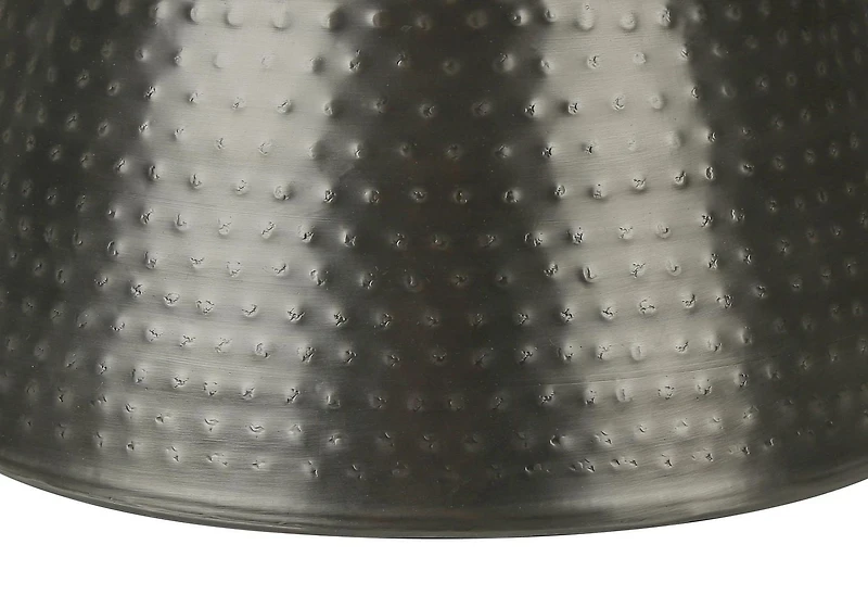 Monarch Specialties  Table D'appoint, Tambour, Coté, Bout, Table De Nuit, Lampe, Salon, Chambre À Coucher, Métal Gris, Contemporain, Moderne