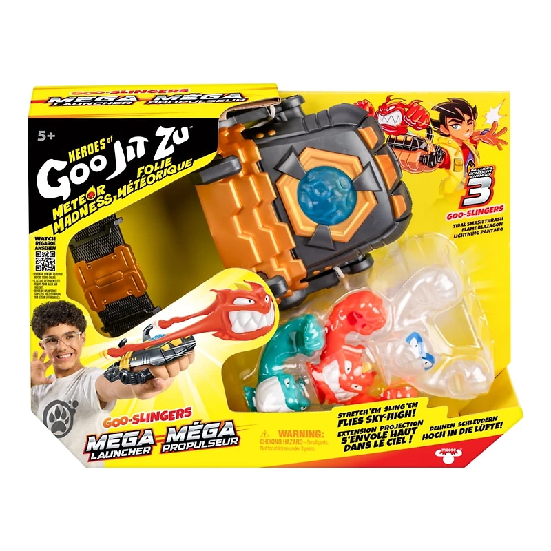 Héros de Goo Jit Zu Meteor Madness Goo Slingers Mega Launcher Lanceur méga-lanceur HOGJZ Meteor Madness Goo Slingers