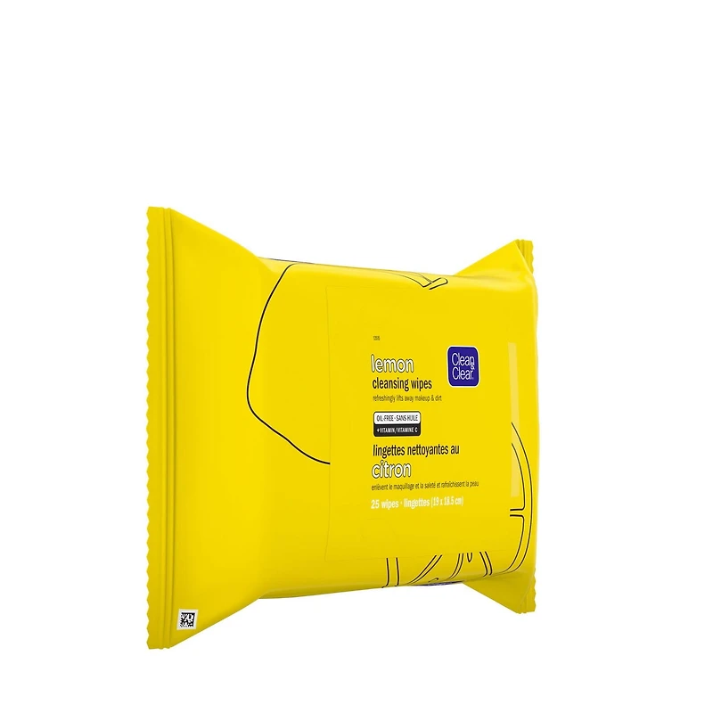 Clean & Clear Lemon Cleansing Face and Makeup Wipes, with Vitamin C