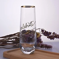 Glass Stemless Champagne Flutes Wine Glass Champagne Glasses Water Cup BPA-Free for Housewarming Friends clear glass