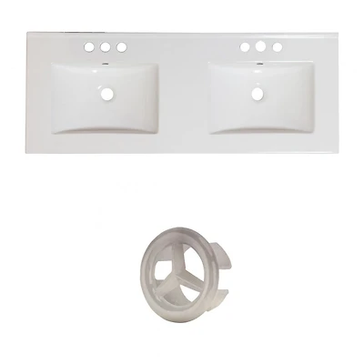 American Imaginations -in. W 3H8-in. Ceramic Top Set In White Color AI