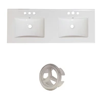 American Imaginations -in. W 3H8-in. Ceramic Top Set In White Color AI