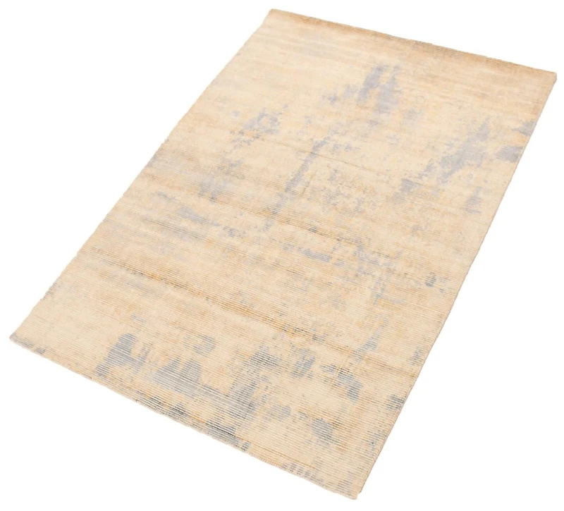 ECARPETGALLERY Tapis Noué à la Main pour Salon, Salle à Manger et Chambre à Coucher Transitionnel Collection Galleria 5'3" x 7'6" en Ivoire