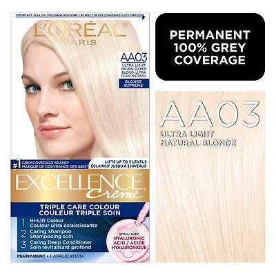 L'Oréal Paris Excellence Crème Hair Dye, Permanent Hair Color with Hyaluronic Acid