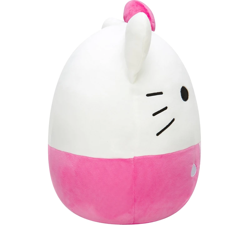 Squishmallows Original Sanrio - Peluche de 8 pouces de Hello Kitty avec une salopette rose - Peluche officielle de Jazwares