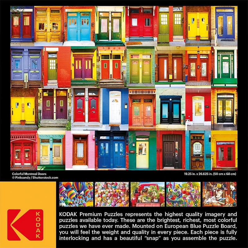 Kodak 1000pc Puzzle - Colourful Montreal Doors (English Only)
