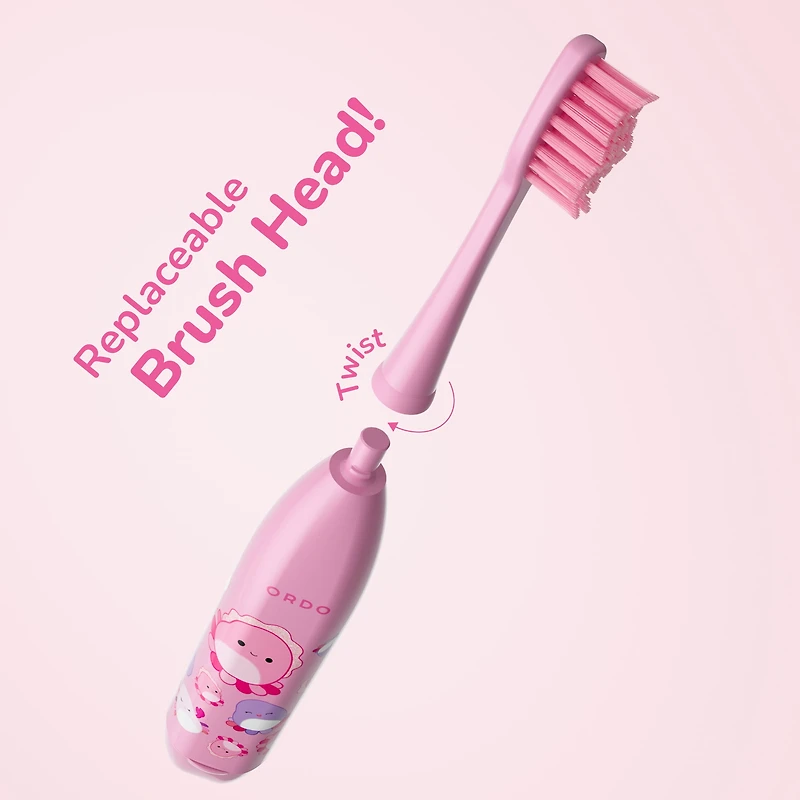 Ordo Sonic Kids Battery Toothbrush - Squishmallows Auggie - Pink