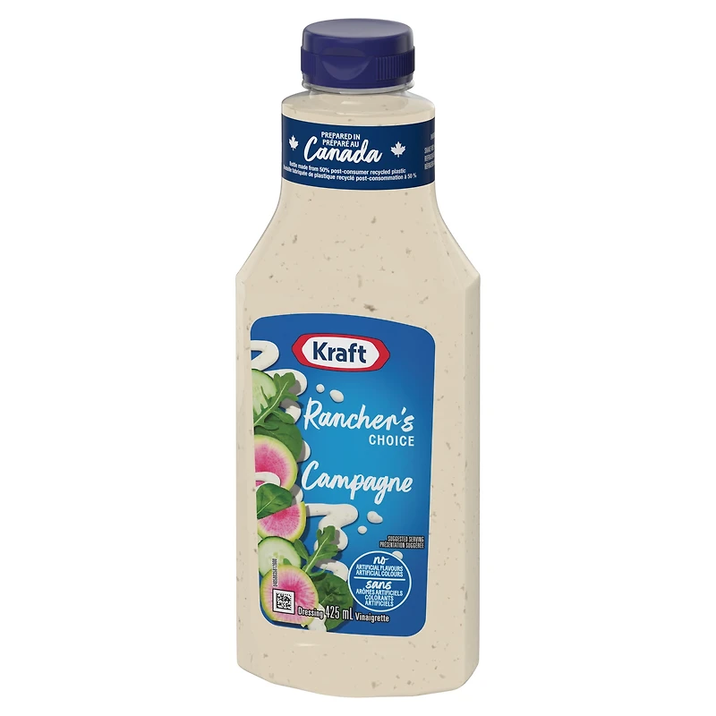 Kraft Rancher's Choice Salad Dressing, 425 ml Bottle, KRAFT RANCHER'S CHOICE DRESSING 425