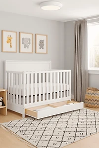 Concord Baby Brady 4-in-1 Crib with Drawer – White