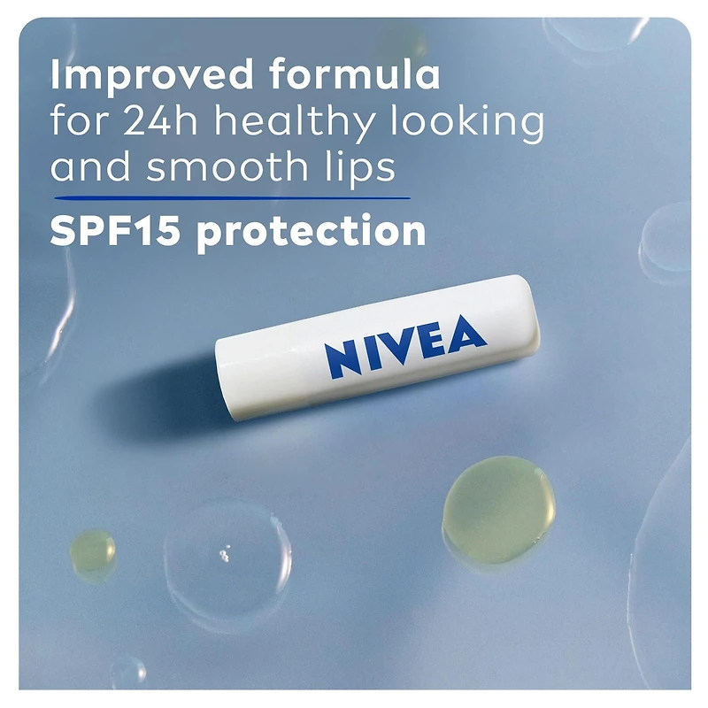 NIVEA Soin Apaisant FPS 15 Baume à Lèvres en bâton, 4.8g (paquet de 2)