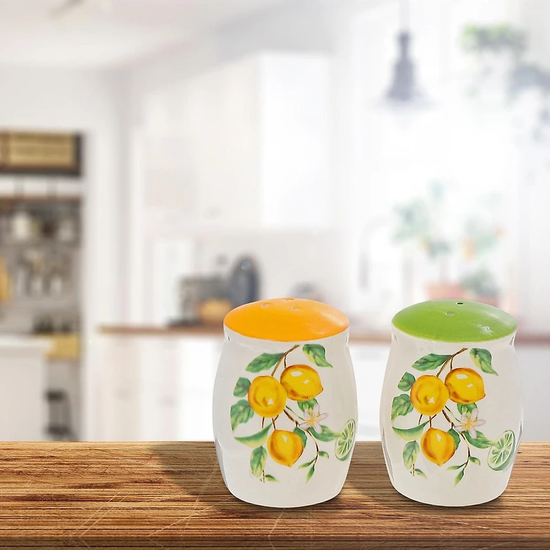 IH Casa Decor Ceramic Lemon Salt & Pepper Shaker Set