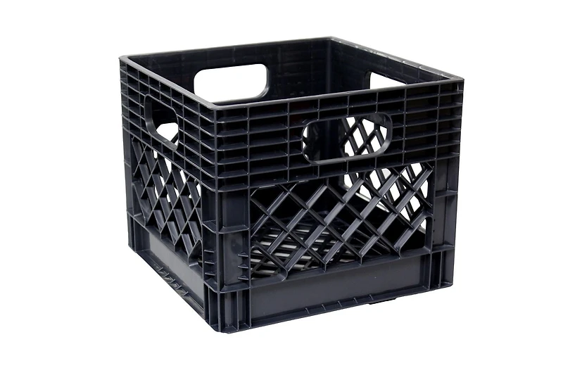 Ramtuff Milk Crate Black, 13'' x 13'' x 11'' (6.5 Gal.)
