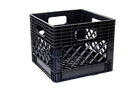 Ramtuff Milk Crate Black, 13'' x 13'' x 11'' (6.5 Gal.)