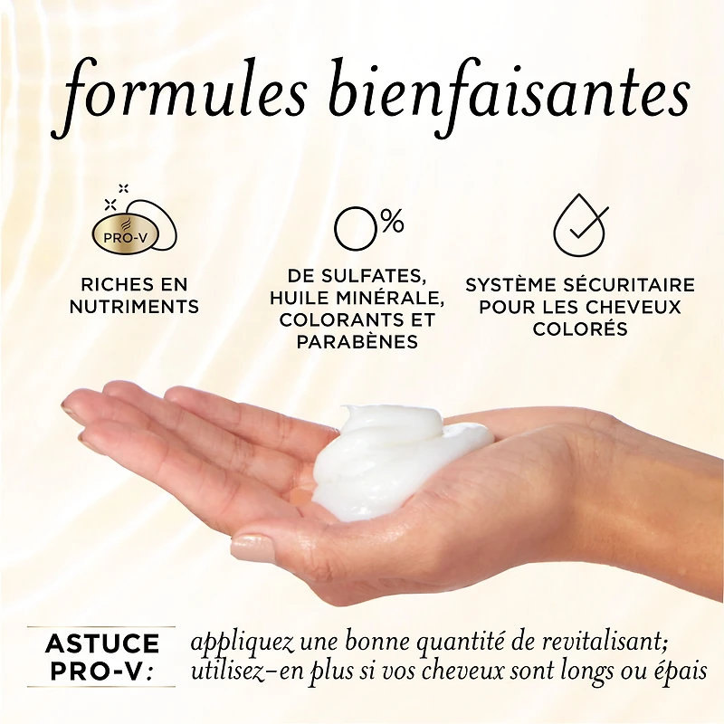 Revitalisant soin des boucles complet avec huile de jojoba et sans sulfate pour cheveux bouclés Pantene Nutrient Blends 237 ml