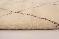 ECARPETGALLERY 5'1" x 7'10" Moroccan Tangier Hand-knotted Area Rug for Living Room, Dining Room and Bedroom in Ivory