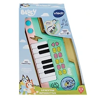 VTech® Bluey Bluey’s Keytar Toy Piano and Guitar Combo for Toddlers - French Version, 3-6 Yrs, VT BLUEY'S KEYTAR FR