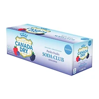 CD Club Soda Triple Berry Fridge Pack Cans,355 mL, 12 Pack