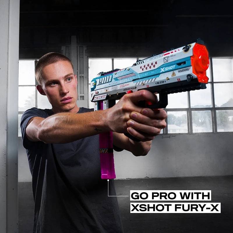 XSHOT SKINS Pro Series Fury-X by ZURU with 40 Darts, Air Pocket Technology Darts and Dart Storage, Outdoor Toy for Boys and Girls, Teens and Adults, Foam Blaster