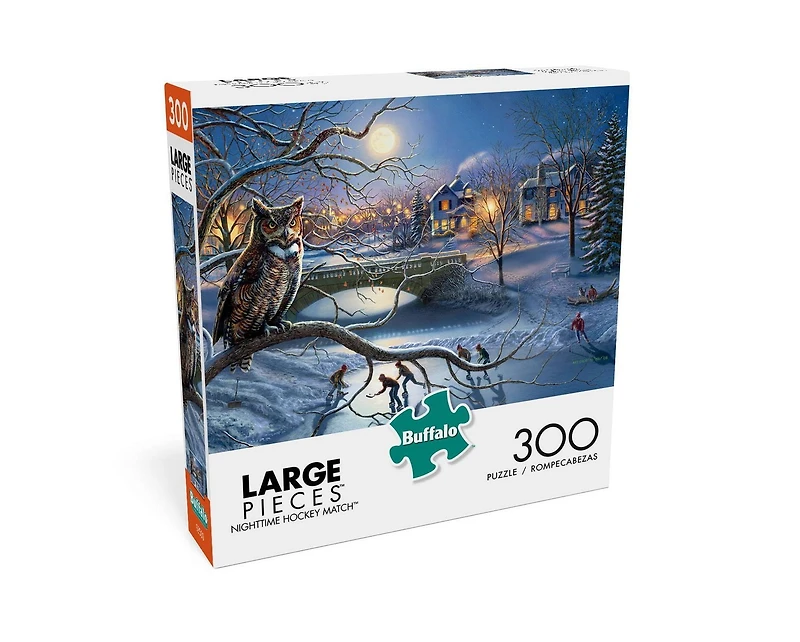 Buffalo Games - Le puzzle Large Pieces - Nighttime Hockey Match - en 300 pièces