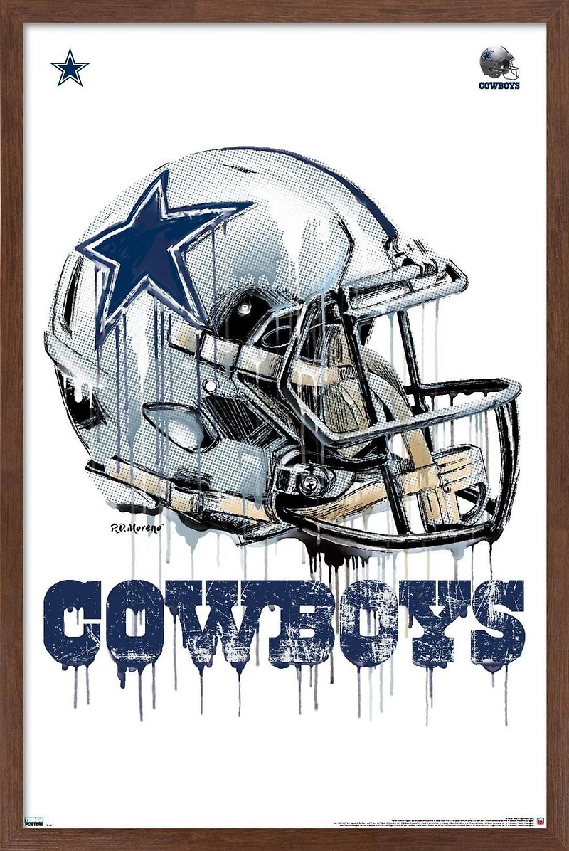 NFL Dallas Cowboys - Drip Helmet 20 Wall Poster