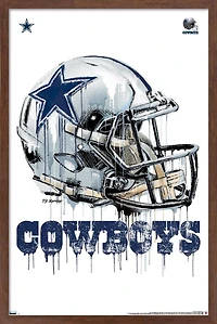 NFL Dallas Cowboys - Drip Helmet 20 Wall Poster