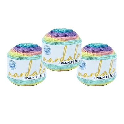 Fil Lion Brand Mandala® Sparkle Fil #3 Light/DK 100g/300m 3-Paquet