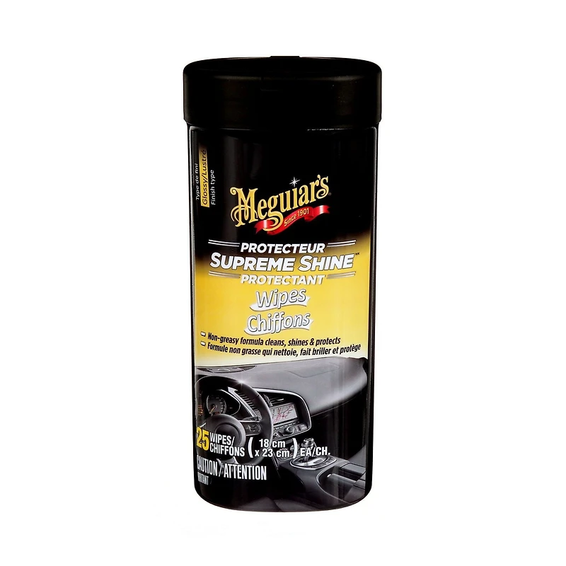 Chiffons de protection G4000C Supreme Shine(MC) Meguiar’s®, 18 x 20 cm, 30 Wipes/Pack