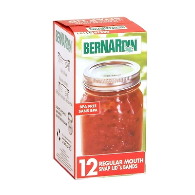 Bernardin Standard Lids 2pc, 12 pack, 70mm, Regular
