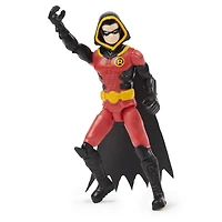 BATMAN, Figurine articulée ROBIN de 10 cm avec 3 accessoires mystère, Mission 4