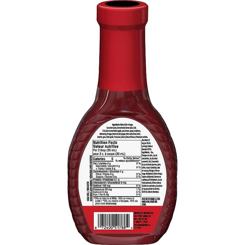 Vinaigrette Aux Framboises Skinnygirl, Sans Gras, Sans Sucre 237 mL