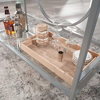 Sauder La Collection International Lux Desserte bar en Finition Silver
