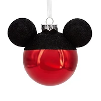 Décoration Hallmark de Noël (Tête de Mickey, Disney, en verre soufflé)