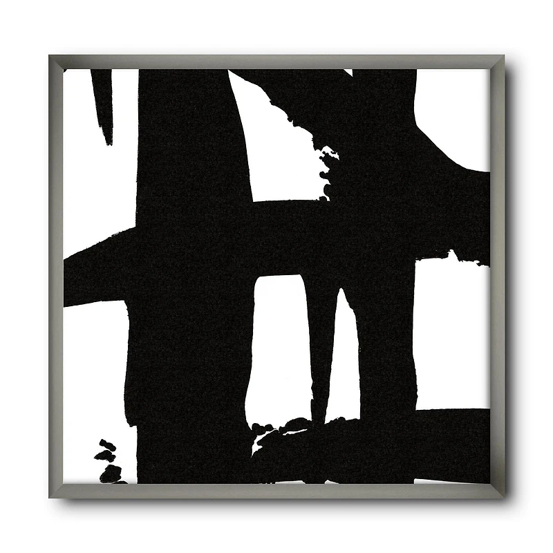 Designart Black & White Crossing Paths II Framed Wall Art
