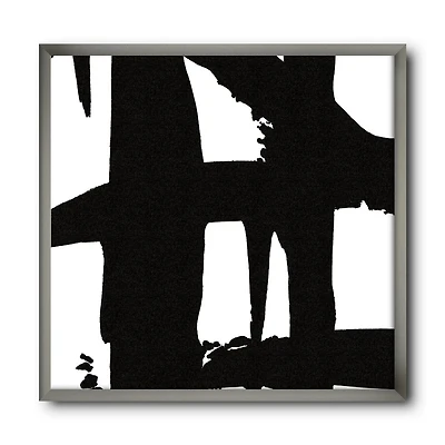 Designart Black & White Crossing Paths II Framed Wall Art