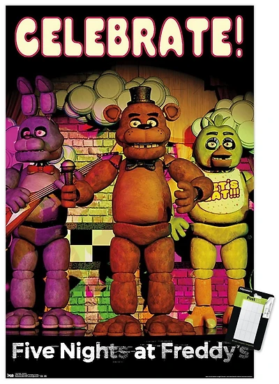Five Nights at Freddy's - Celebrate Wall Poster, 14.725" x 22.375"