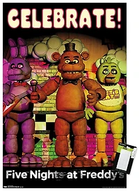 Five Nights at Freddy's - Celebrate Wall Poster, 14.725" x 22.375"