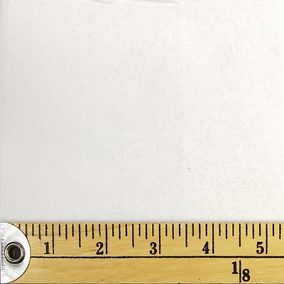 Fabric Creations Solid White  Fat Quarter Pre-Cut Fabric - 18" x 21" / 45cm x 53cm