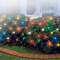 EZ-Illuminations 4'x4' 100-Count LED Net Lights, Multicolor with Cool White Flicker, 4ft x 4ft (1.2mx1.2m) lighted area