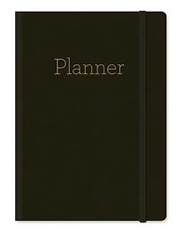 Markings by C.R. Gibson Semi-Dated Bonded Leather Planner, Black