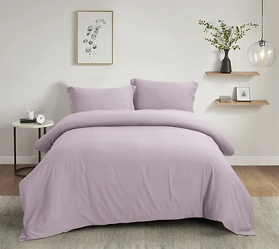 Ensemble de housse de couette unie ultradouce