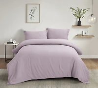 Ensemble de housse de couette unie ultradouce