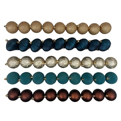 FRAÎCHE Holiday Shatterproof 70MM Ornaments Set, 45 pack